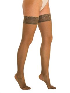 Brigitte Micro Rete 70 Sheer Support Hold Ups &raquo; £26.90 - Solidea Style 40570 - Support Thigh Highs from Pebble UK