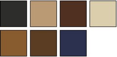 Nero, Sabbia, Moka, Avorio, Paprika, Bronze and Blu Navy